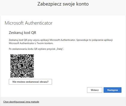 Widok kodu qr na ekanie komputera
