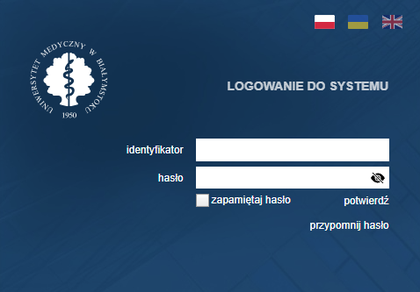Ekran logowania do Wirtualnej Uczelni z adresem vo.umb.edu.pl.